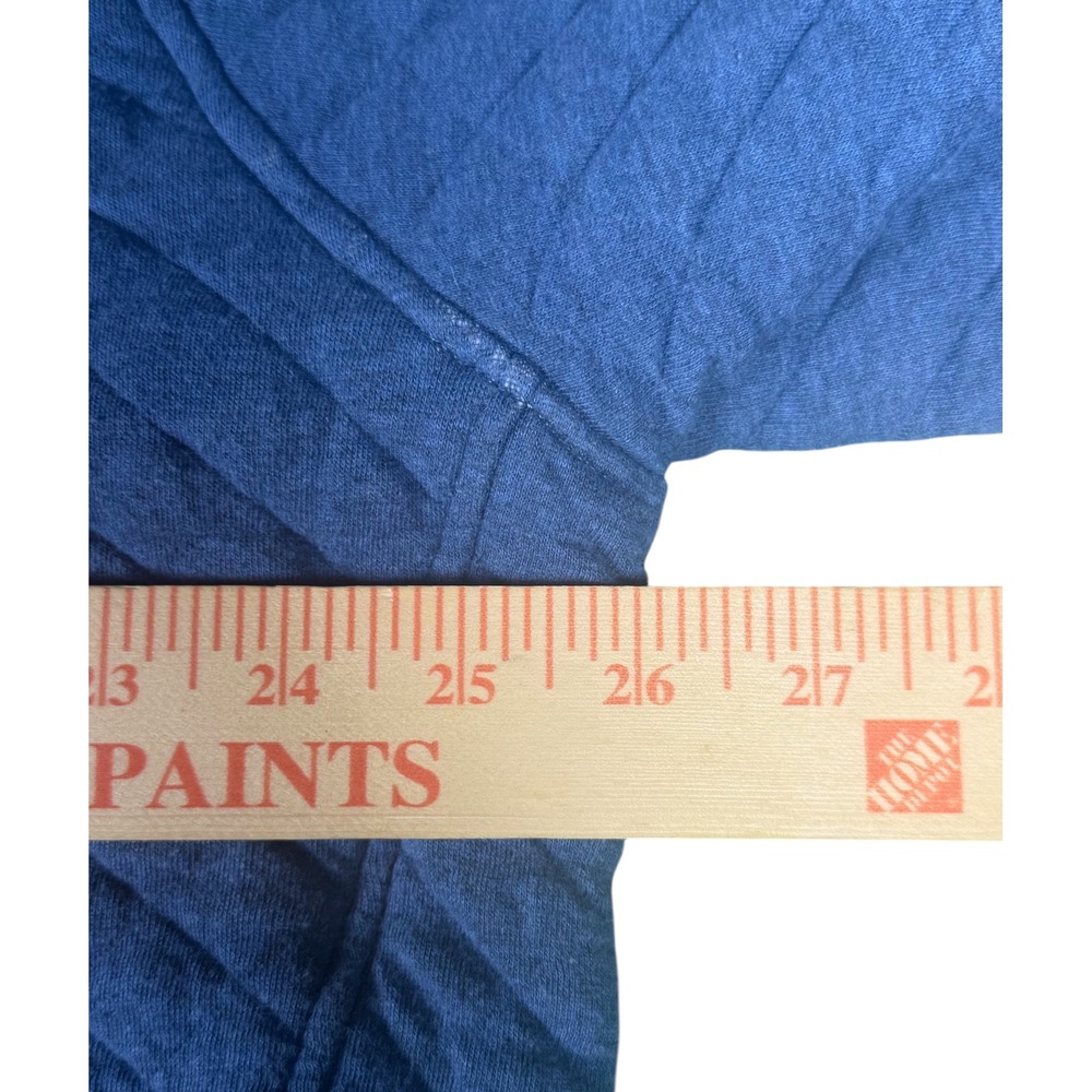 Oak Hill Mens 2XLT Blue Quilted Button Mock Neck Pullover Long Sleeve Sweater - Picture 7 of 7